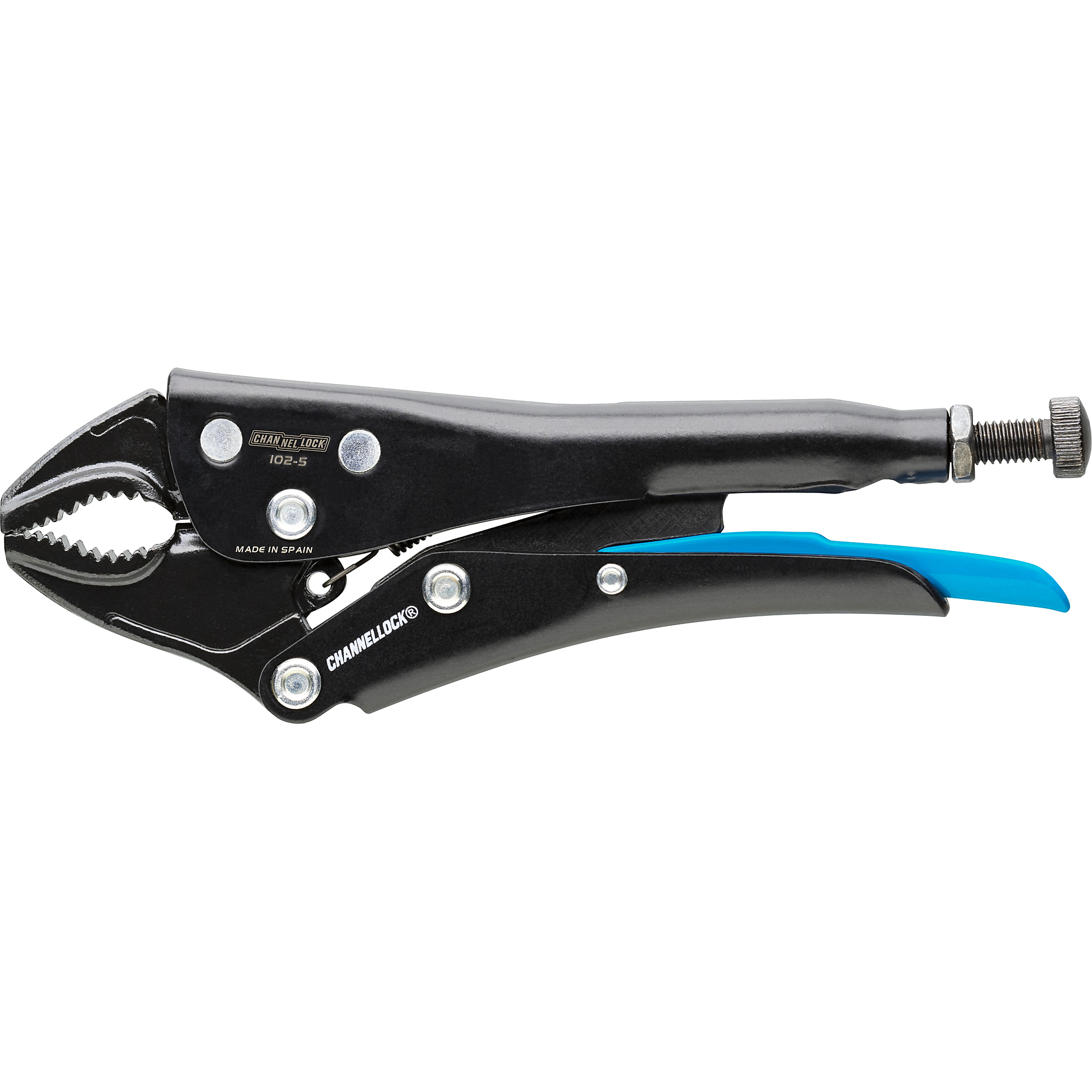 Channellock, 5in. Locking Pliers, Curved Jaw, Model# 102-5